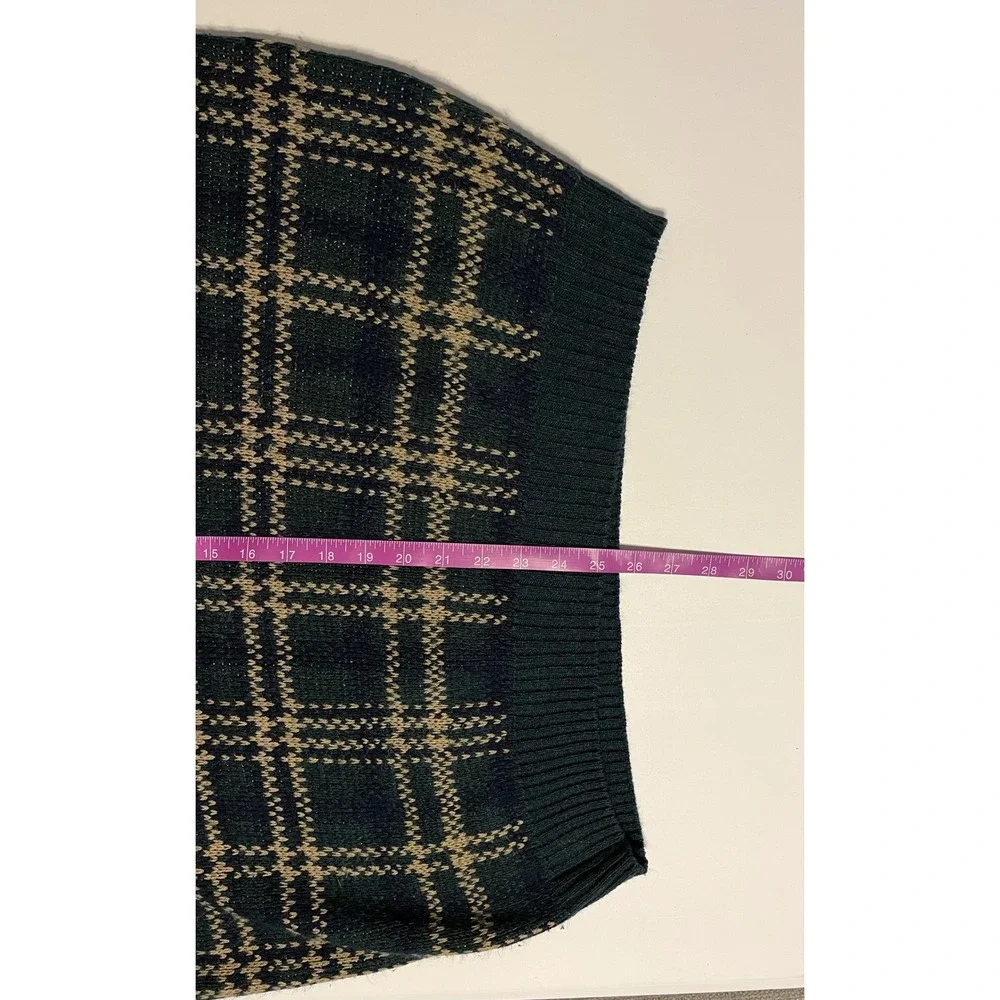 VTG Windridge Plaid Crew Neck Long Sleeve Sweater XXL Holiday Knit Pullover